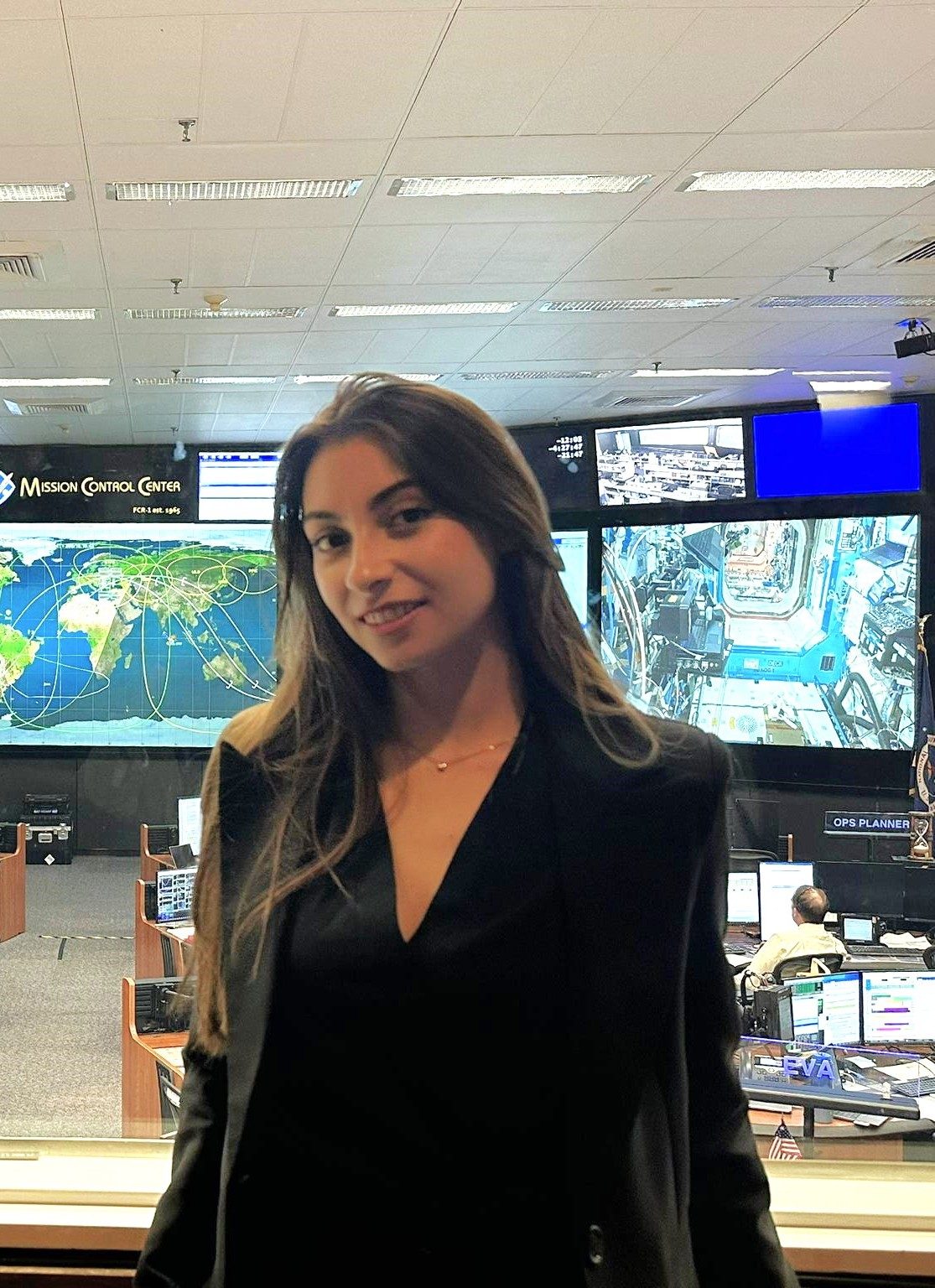 Ilaria Fiore at the Mission Control Center